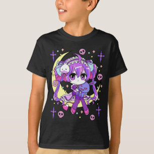 T-shirt Cute Chibi Kawaii Anime Girls Pastel Goth pour