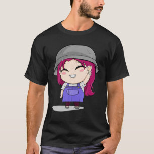 T-shirt Cute Chibi Style Kawaii Anime Girl