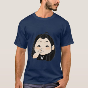 T-shirt Cute Chibi Style Kawaii Anime Girl