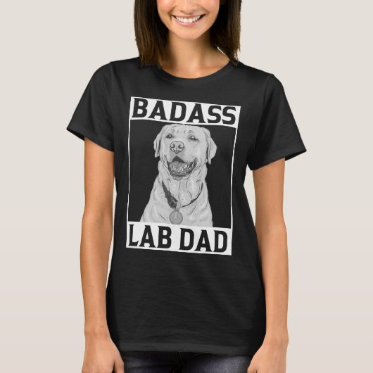 T-shirt Cute Chien Labrador Papa (Devant)