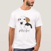 T-shirt Cute Chien Line Art - PAW-cinq (Devant)
