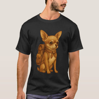 T-shirt Cute Chihuahua Randonneur Camping Randonneur Fores