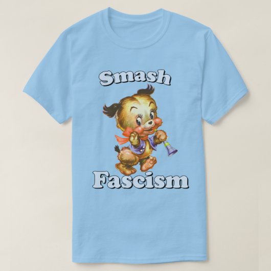 T-shirt Cute Chiot Rétro - Fascisme Smash (Design devant)