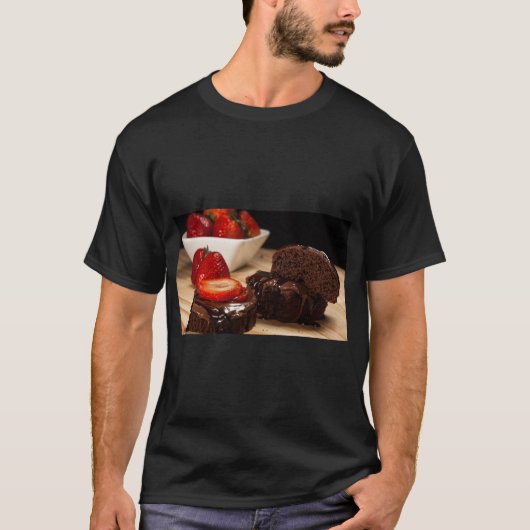 T-shirt Cute Chocolate Cake Lover Tee (Devant)