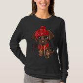 T-shirt Cute Chocolate Labrador Choco Labs (Devant)