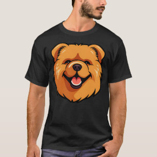 T-shirt Cute Chow Chow Face toon Amoureux des chiens chiot