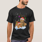 T-shirt Cute Christmas Chow Chow Santa Hats Reindeer Dog (Devant)
