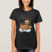 T-shirt Cute Christmas Chow Chow Santa Hats Reindeer Dog (Devant)