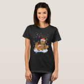 T-shirt Cute Christmas Chow Chow Santa Hats Reindeer Dog (Devant entier)