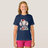 T-shirt Cute Christmas Elephant (Devant entier)