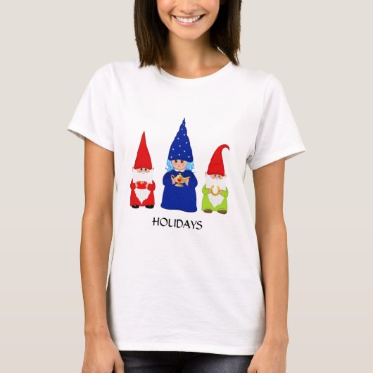 T-shirt Cute Christmas Gnomes (Devant)