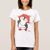 T-shirt Cute Christmas Penguin (Devant)