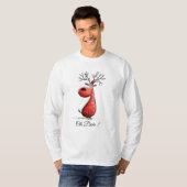 T-shirt Cute Christmas Reindeer Cartoon – Funny Holiday  (Devant entier)