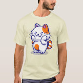 T-shirt Cute Chubby Chat (Devant)