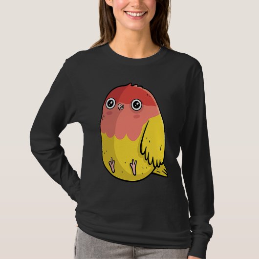 T-shirt Cute Chubby Lutino Lovebird  For Bird (Devant)