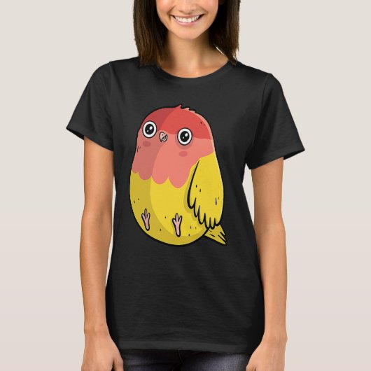 T-shirt Cute Chubby Lutino Lovebird  For Bird (Devant)