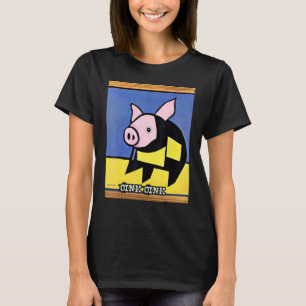 T-shirt Cute Cochon Piggie Rose rose 31