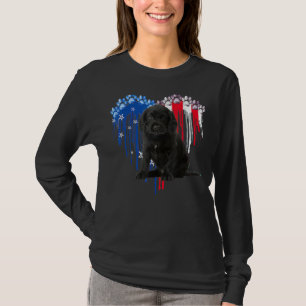 T-shirt Cute Cocker Spaniel Dog Usa Heart America 4th Of J