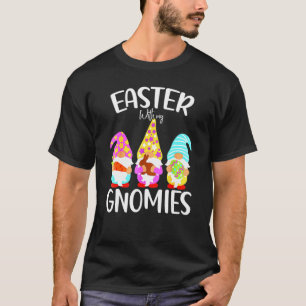 T-shirt Cute Coeur Gnome Encarts Bunny Joyeux Oeuf de Pâqu