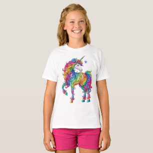T-shirt Cute, coloré Rainbow licorn