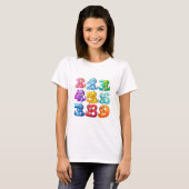 T-shirt Cute Colourful Numbers Maths T Shirt for Kids (Devant entier)