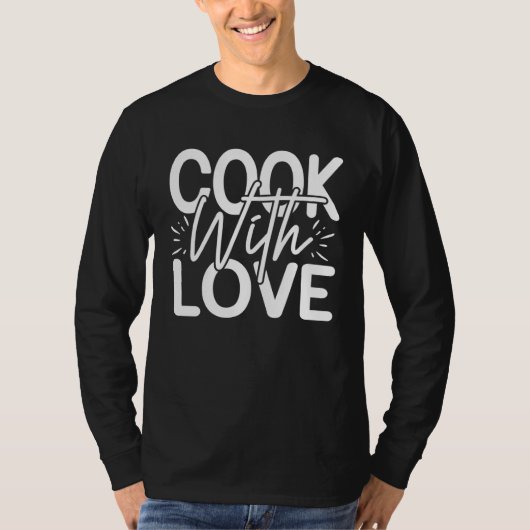 T-shirt Cute Cook Love Cooking Is Love Visible Cooking Foo (Devant)