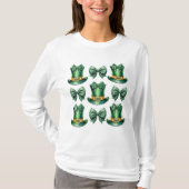T-shirt Cute Coquette St Patrick's Day Bows et Casquette (Devant)
