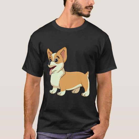 T-shirt Cute Corgi      (Devant)