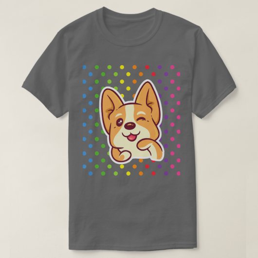 T-shirt Cute Corgi (Design devant)
