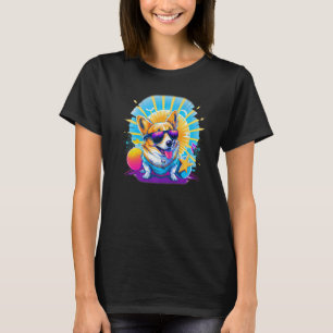 T-shirt Cute Corgi Abstrait Pembroke Welsh Corgi été