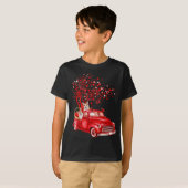 T-shirt Cute Corgi équitation Camion Rouge Saint Valentin  (Devant entier)