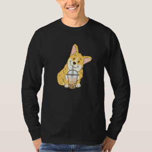 T-shirt Cute Corgi et Boba Dog Bubble Milk Tea