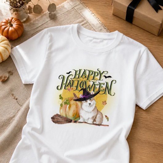 T-shirt Cute Corgi Halloween