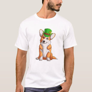T-shirt Cute Corgi Irish Pub Clover Lover St Patrick's Day