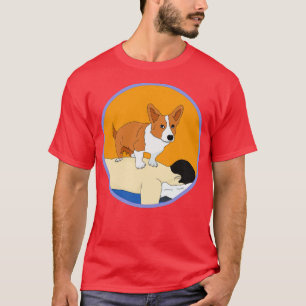 T-shirt Cute Corgi retour du massage