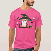 Cute Corgi Sorcière Éffrayante Fantôme Citrouille 