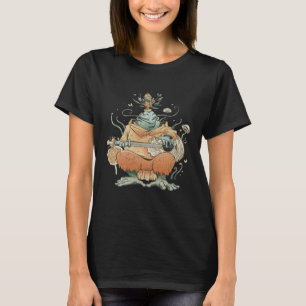 T-shirt Cute Cottagecore Frog Guitare Musique Fée Imaginai