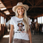 T-shirt Cute Cow trouve du café qui se déplace