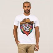 T-shirt Cute cowboy crâne - yeux coeur (Devant entier)