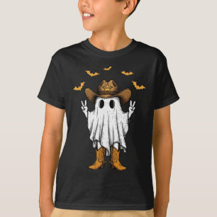 T-shirt Cute Cowboy Ghost Sheriff Paix Drôle Halloween Me