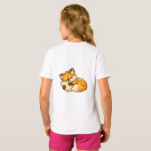 T-shirt Cute Cozy Sleeping Fox (Dos entier)