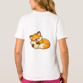 T-shirt Cute Cozy Sleeping Fox (Dos)