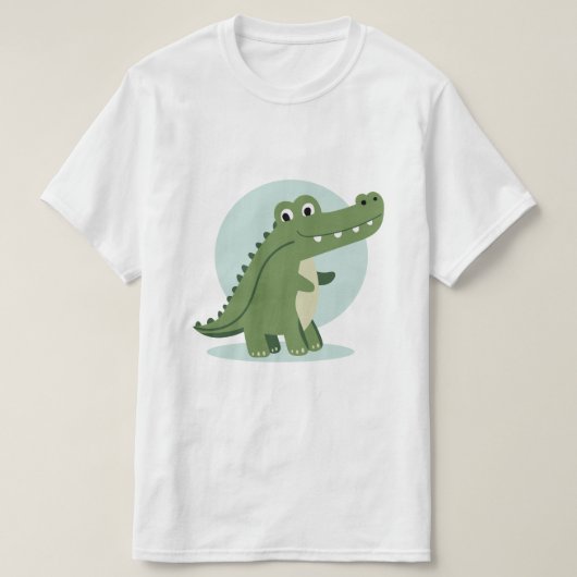 T-shirt Cute crocodile character (Design devant)