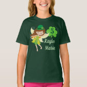 T-shirt Cute Custom St. Patrick's Day Anniversaire Fille (Devant)