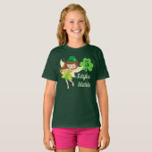 T-shirt Cute Custom St. Patrick's Day Anniversaire Fille (Devant entier)