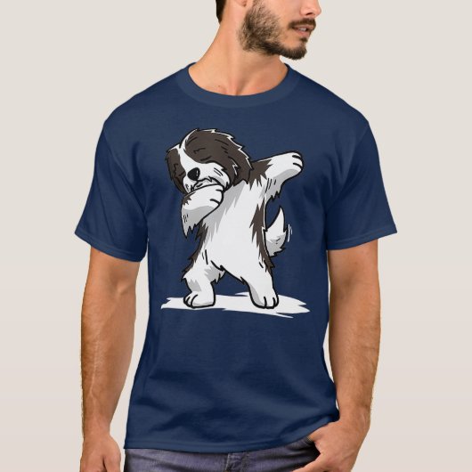 T-shirt Cute Dabbing Havanese Dog  Funny Dab Dance Gift (Devant)