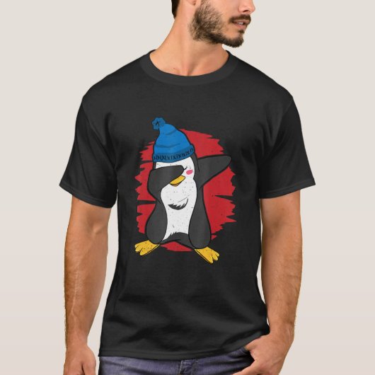 T-shirt Cute Dabbing Penguin (Devant)
