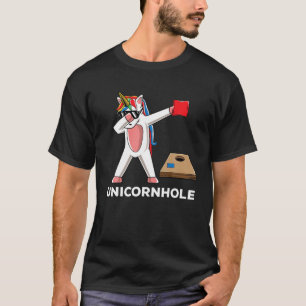 T-shirt Cute Dabbing Unicorn Corn Trou Joueur Cornhole Tos