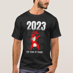 T-shirt Cute Dabbing Year Of The Rabbit Zodiac 2023