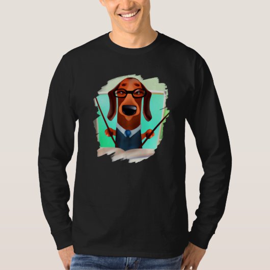 T-shirt Cute Dachshund Chiweenie Teacher Professor School  (Devant)